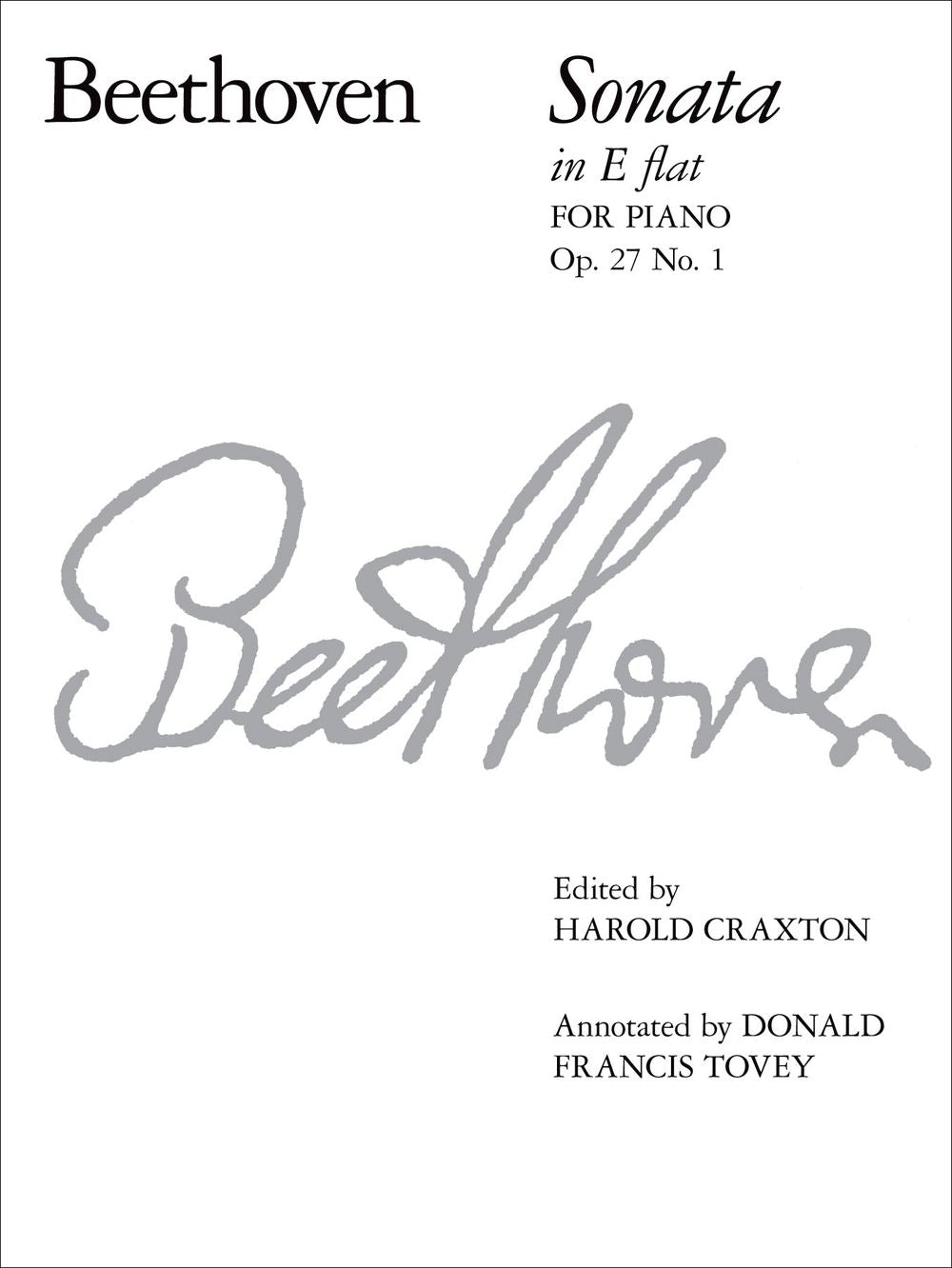 Beethoven Pno Sonata Eb Op27 No1