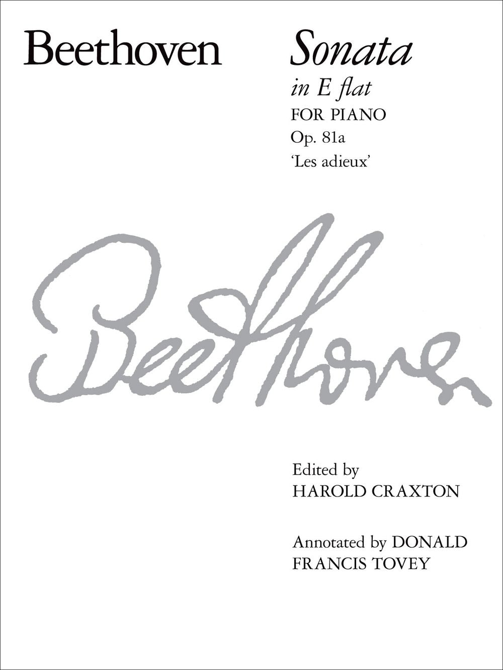 Beethoven Sonata in E flat Op. 81