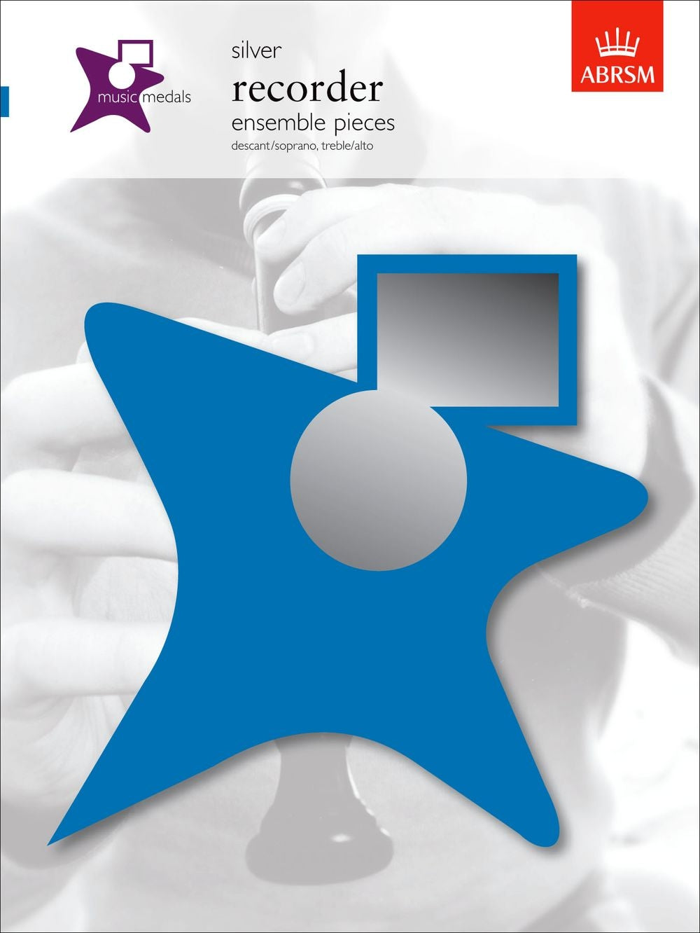 Music Medals Recorder Silver Ens AB