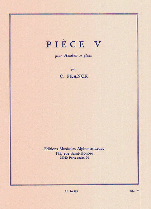Franck Piece V Oboe Leduc