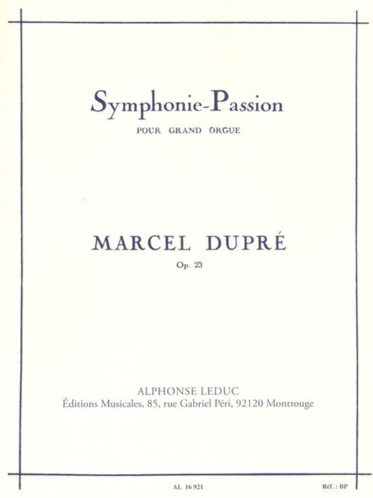 Dupre Symphony Passion Org Leduc