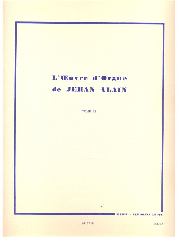 Alain LOeuvre dOrgue Vol3 AL