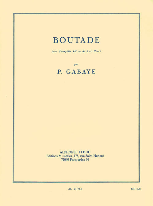 Gabaye Boutade Tpt&Pno LEDUC