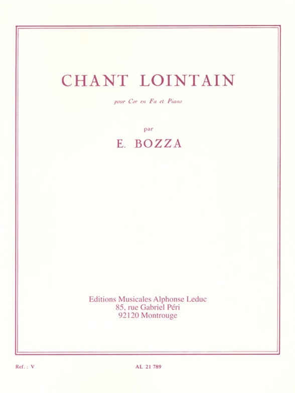 Bozza Chant Lointain Horn in F LEDUC