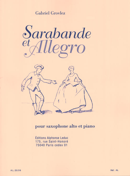 Grovlez Sarabande & Allegro Sax Leduc A