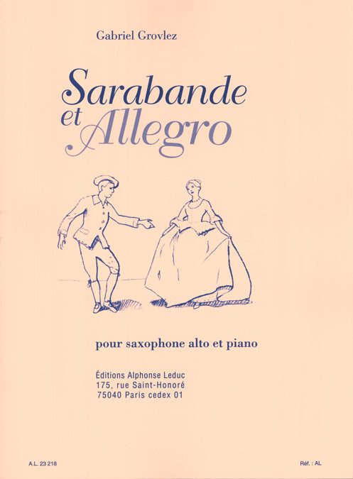Grovlez Sarabande & Allegro Sax Leduc A