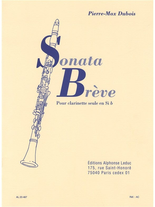 Dubois Sonata Breve Clt LEDUC