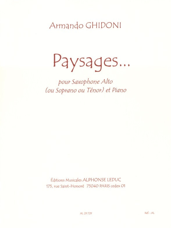 Ghidoni Paysages Alto Sax LED