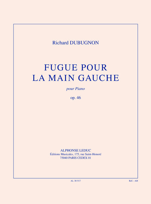 Dubugnon Fugue Pour La Main Gauche Op46