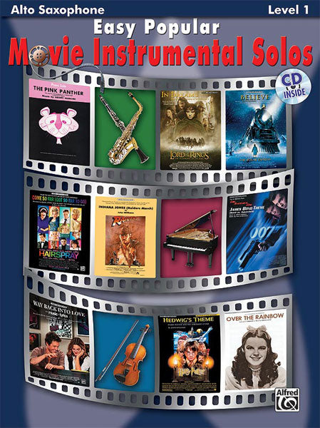 Easy Popular Movie Solos Alto Sax Bk+CD