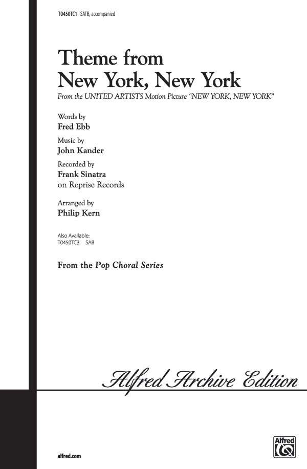 New York New York Theme SATB Acc ALF