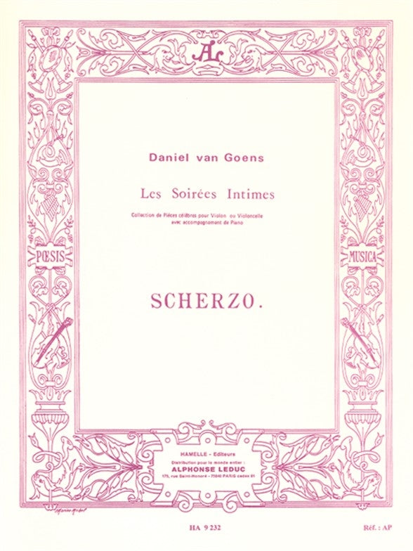 Goens Van Scherzo Op12 Vc LEDUC