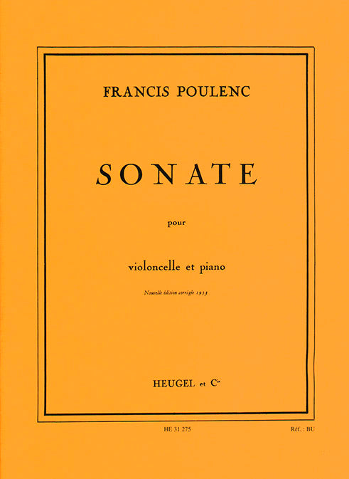 Poulenc Cello Sonata Heugel/Leduc