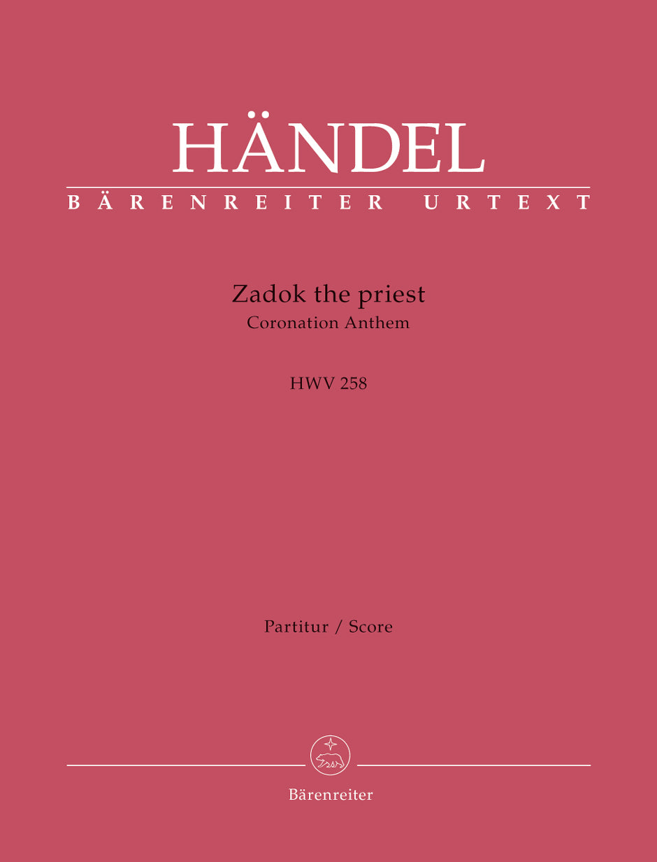Handel Zadok The Priest HWV258 F/S BAR