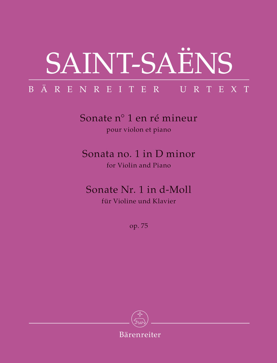 Saint Saens Vln Sonata 1 d min op75 BA