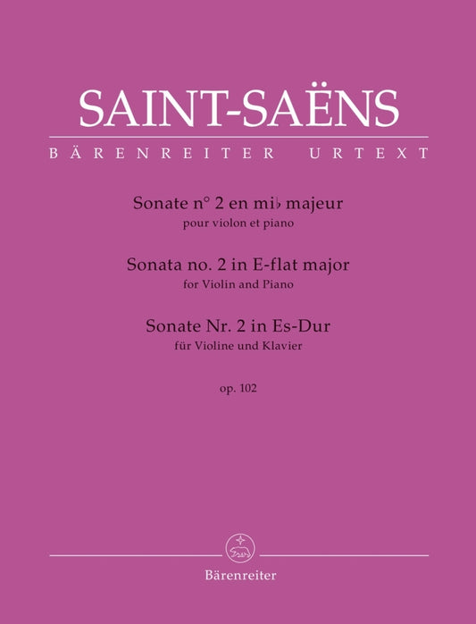 Saint Saens Vln Sonata 2 Eb Maj op102 B
