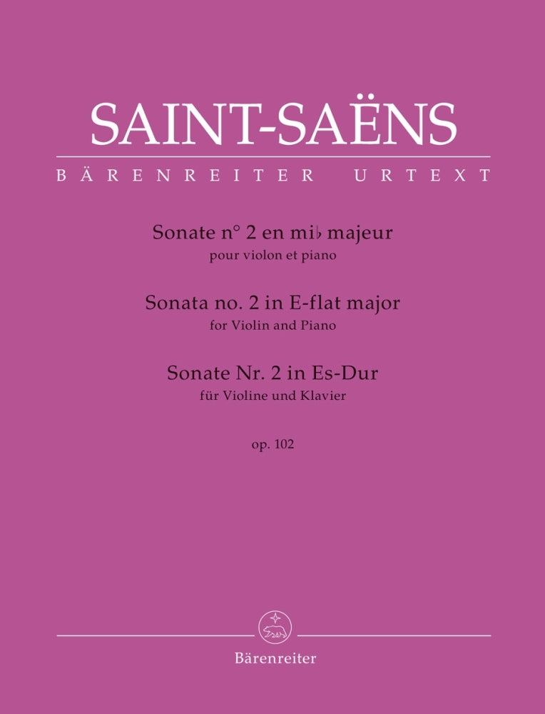 Saint Saens Vln Sonata 2 Eb Maj op102 B
