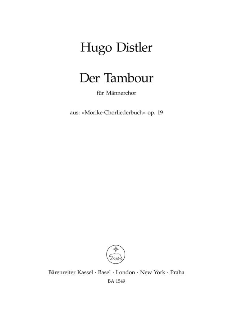 Distler Der Tambour SATB BA
