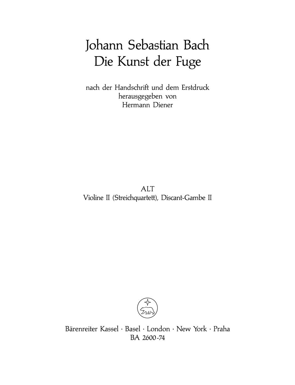 Art of Fugue Alt VLN2 BA