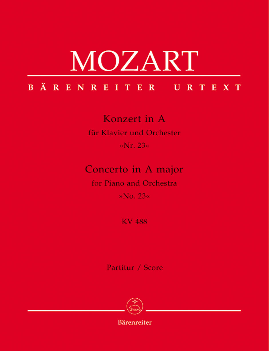Mozart Pno Concerto 23 A KV488 F/S BA