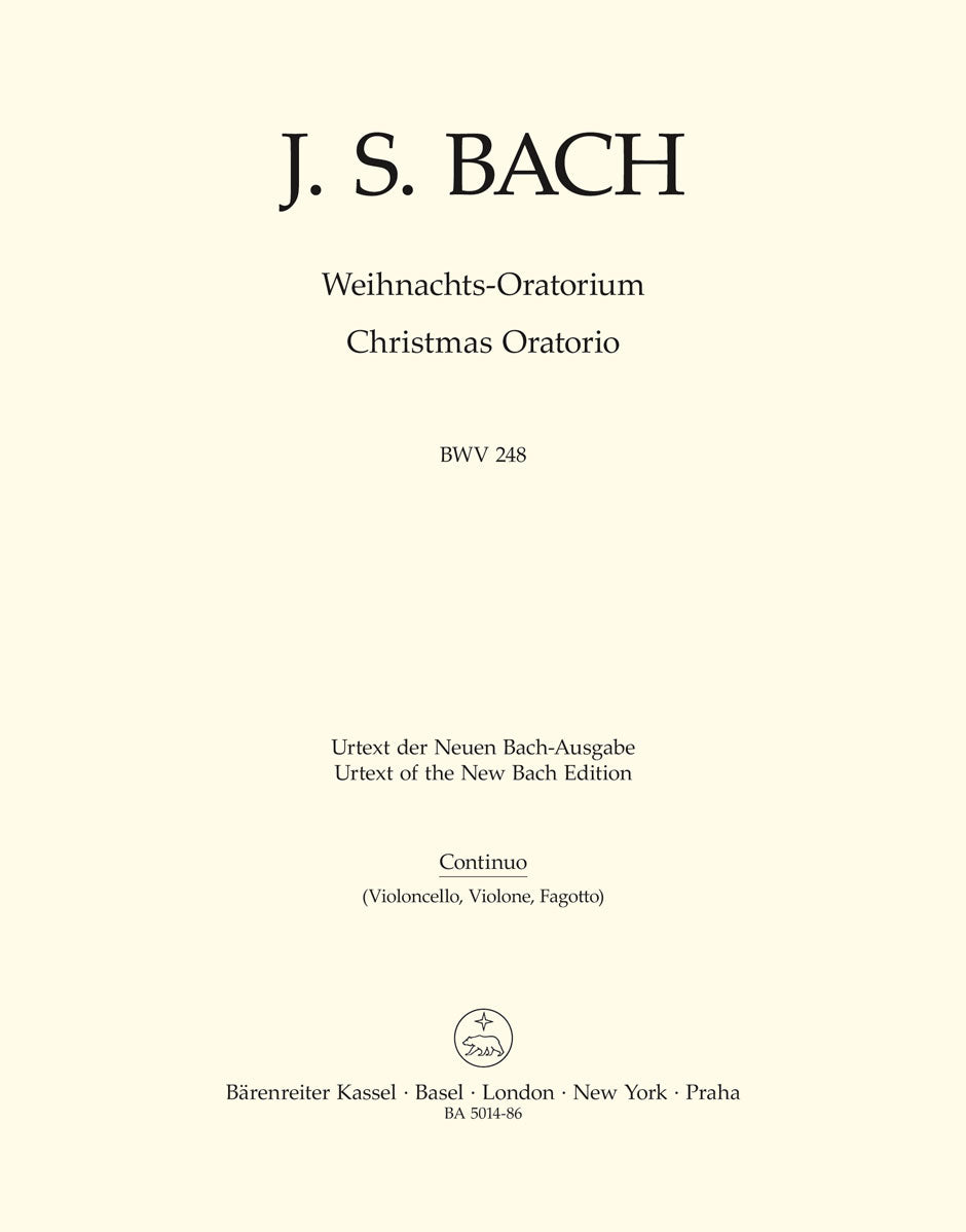 Bach Christmas Oratorio Cello/Bass/Bsn