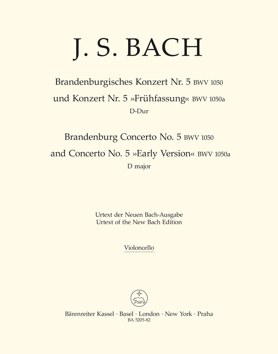 Bach Brandenburg Concerto 5 Vc Pt BA