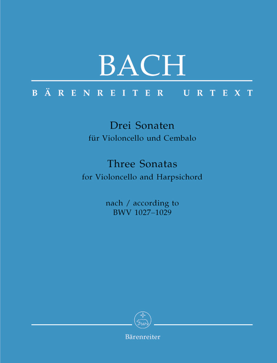 Bach 3 Sonatas Cello BA BWV1027-1029
