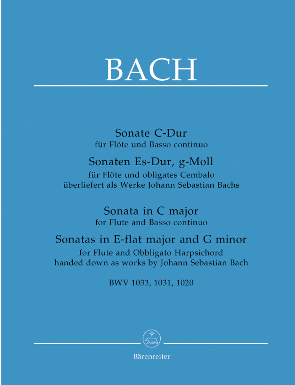 Bach Flt 3 Sonatas C/Eb/G BWV103/1031/1