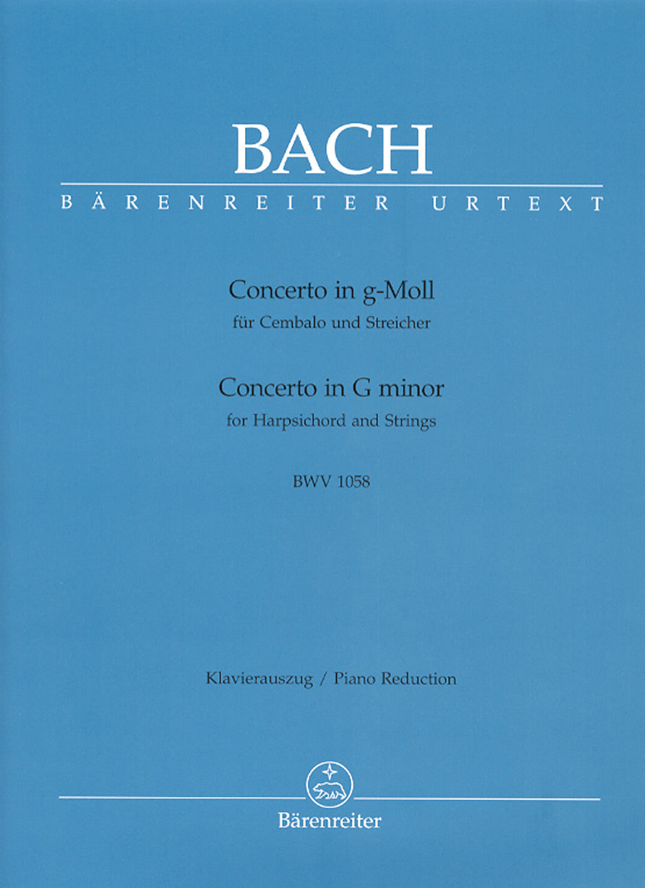 Bach Kbd Concerto Gmin BWV1058 Piano Re