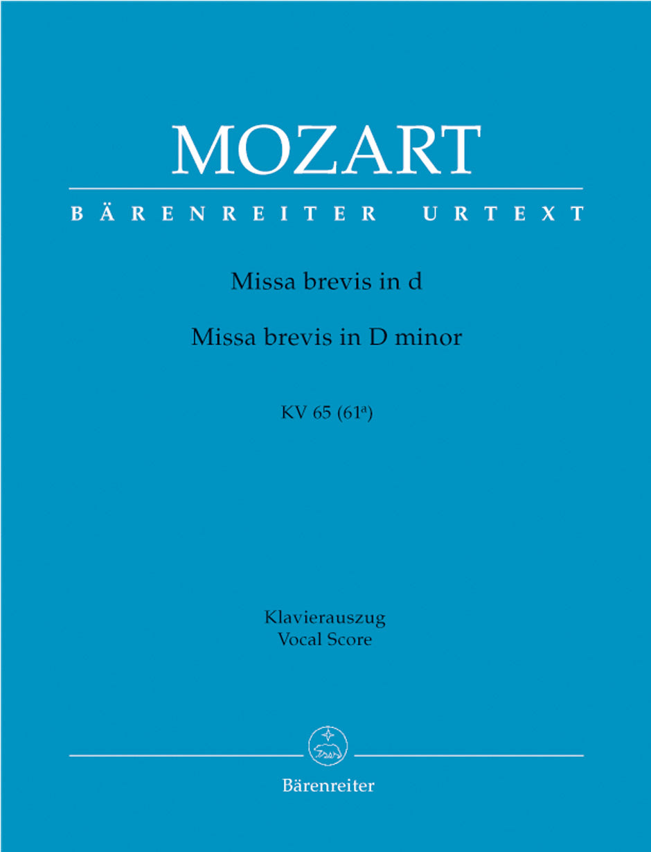 Mozart Missa Brevis d min KV65 V/S BA