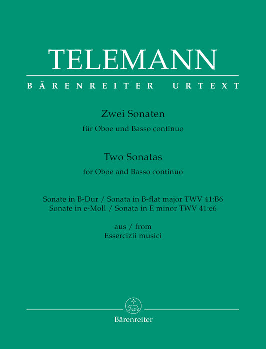 Telemann Two Sonatas Oboe&Basso Continu