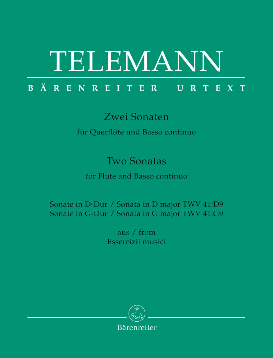 Telemann 2 Sonatas Flt&Basso G&D TWV41