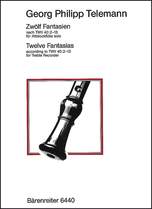 Telemann 12 Fantasias Treb Recorder BA6