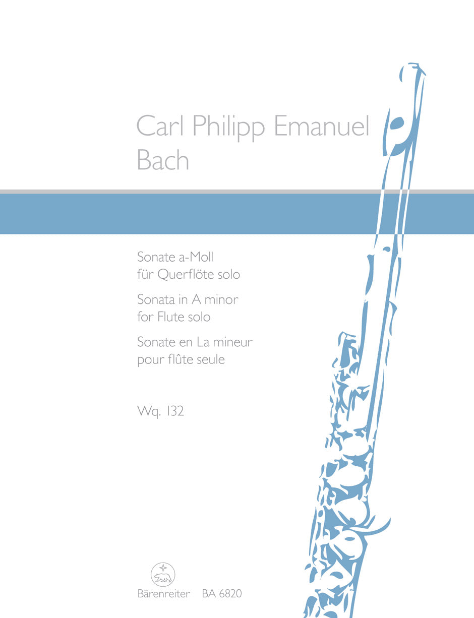 Bach CPE Sonata A Min Flt Solo Wq132 BA