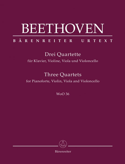 Beethoven 3 Quartets for Pno Vln Vla &