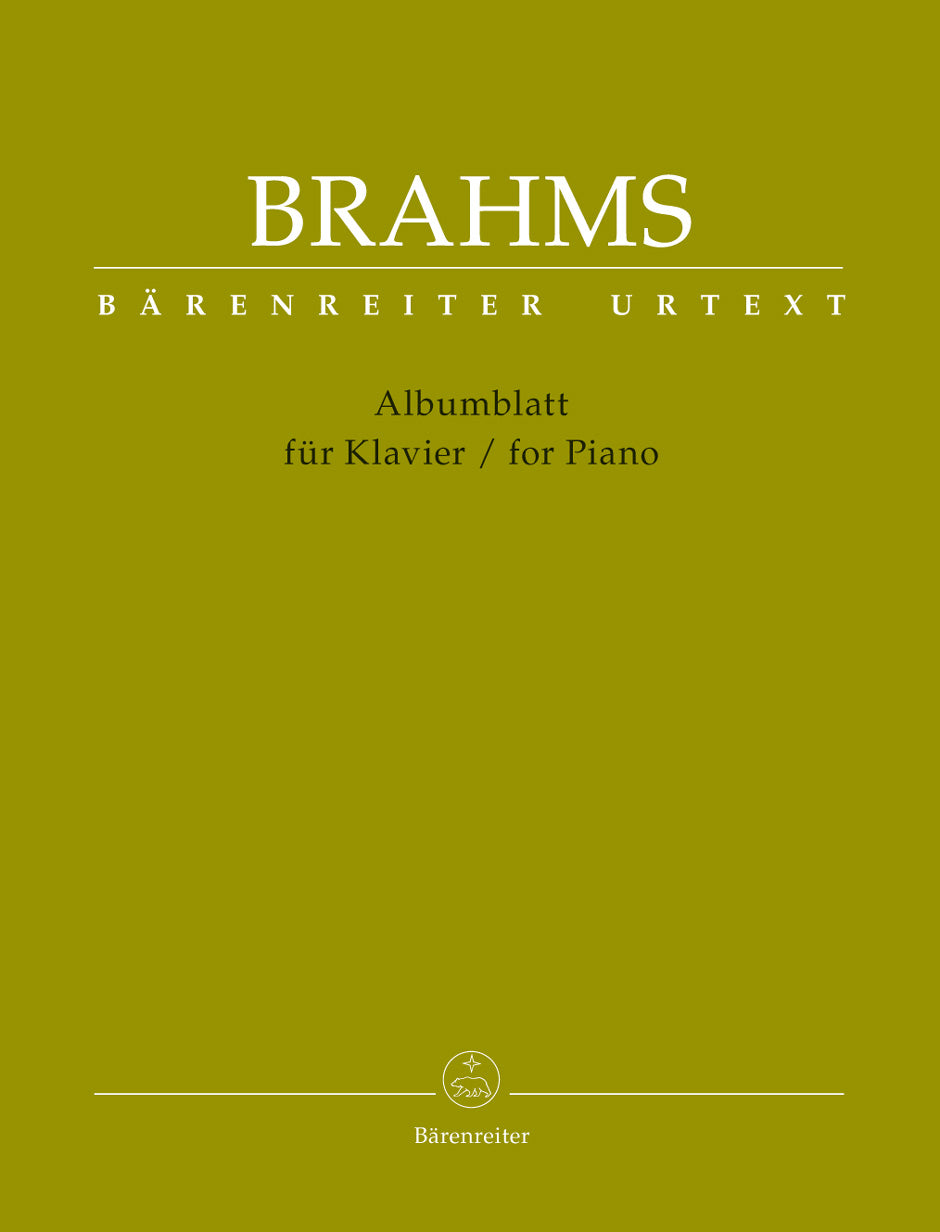 Brahms Albumblatt Pno Solo BA