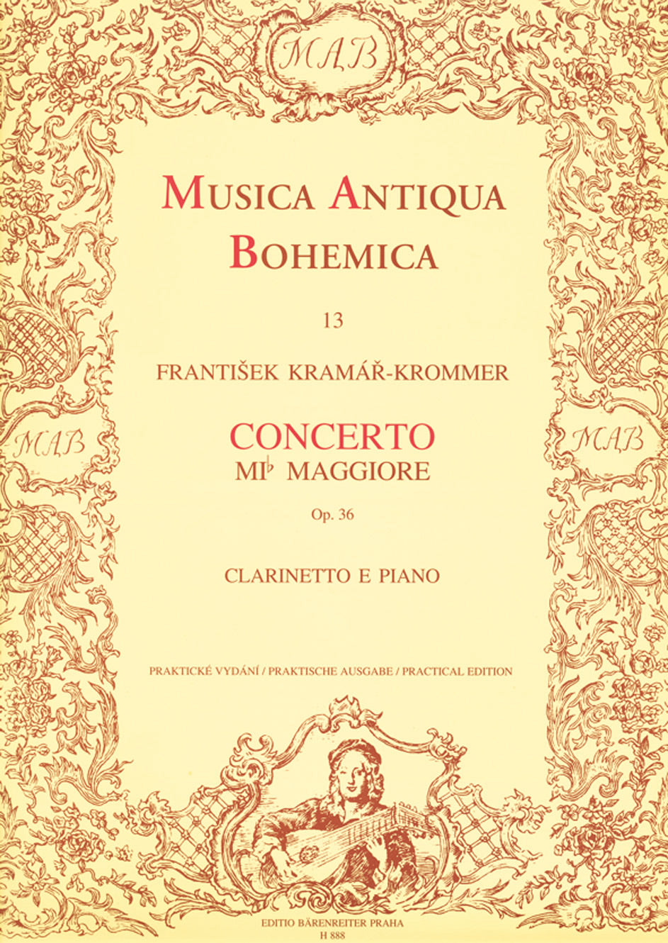 Krommer Clt Concerto Eb Op36 H888 BA