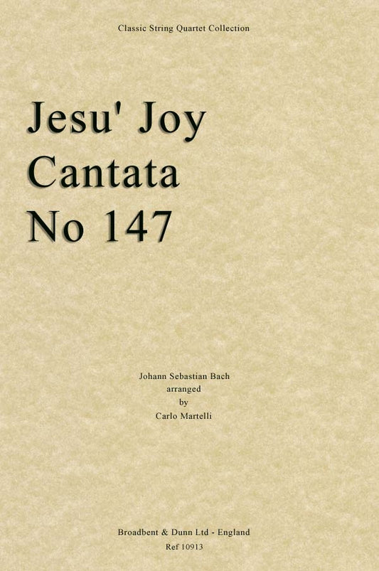 Jesu Joy Cantata No. 147 STR 4TET Marte