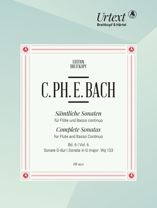 Bach CPE Flute Sonatas Vol6 EB9351