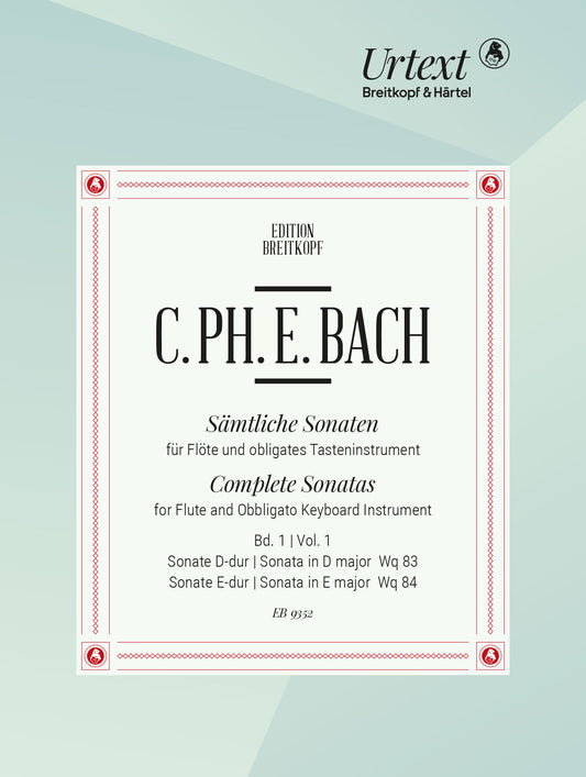 Bach CPE Flute Sonatas Vol1 EB9352