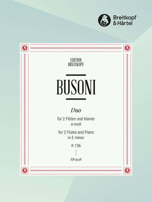 Busoni Duo for 2 Flutes and Piano K156
