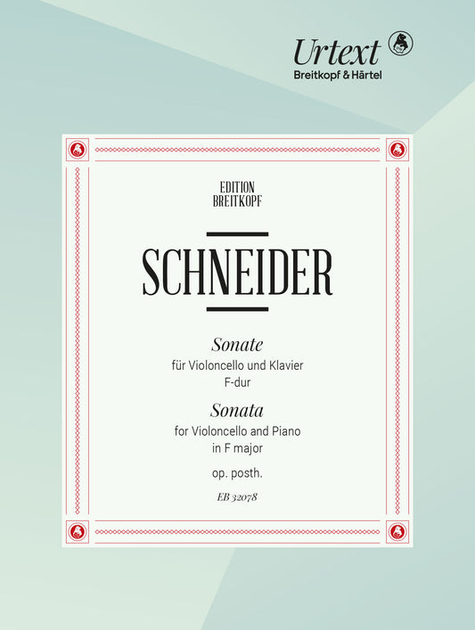 Schneider Sonata F Maj Cello+Pno EB