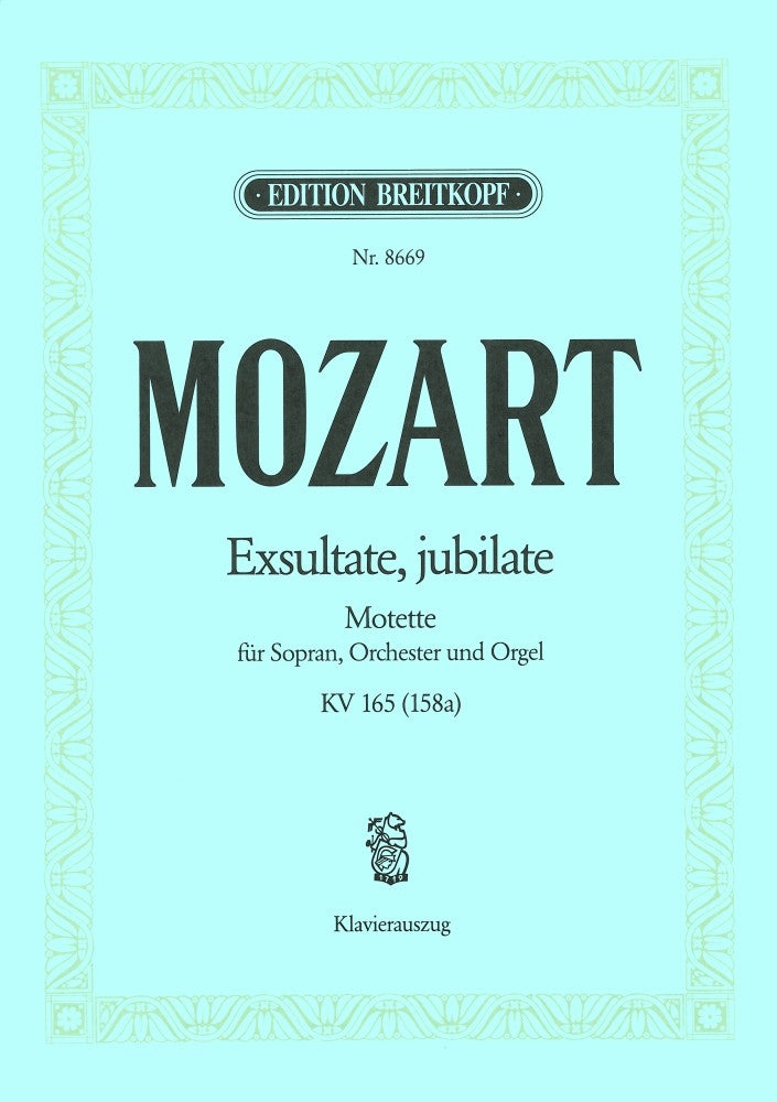 Mozart Exultate Jubilate Sop KV165 EB