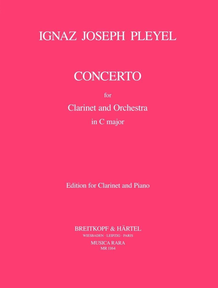 Pleyel Clt Concerto Cmaj Clt Pno Reduc