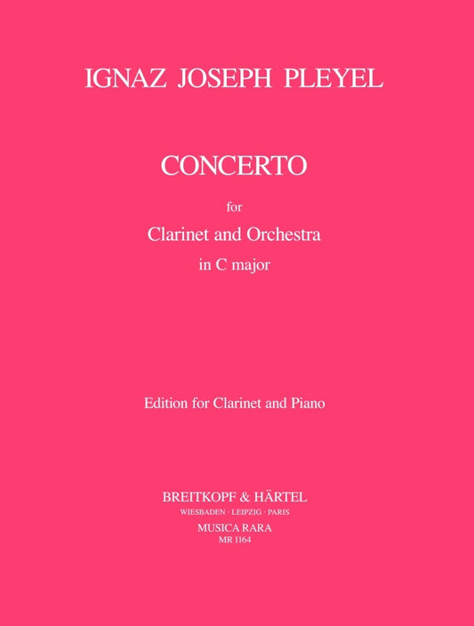 Pleyel Clt Concerto Cmaj Clt Pno Reduc