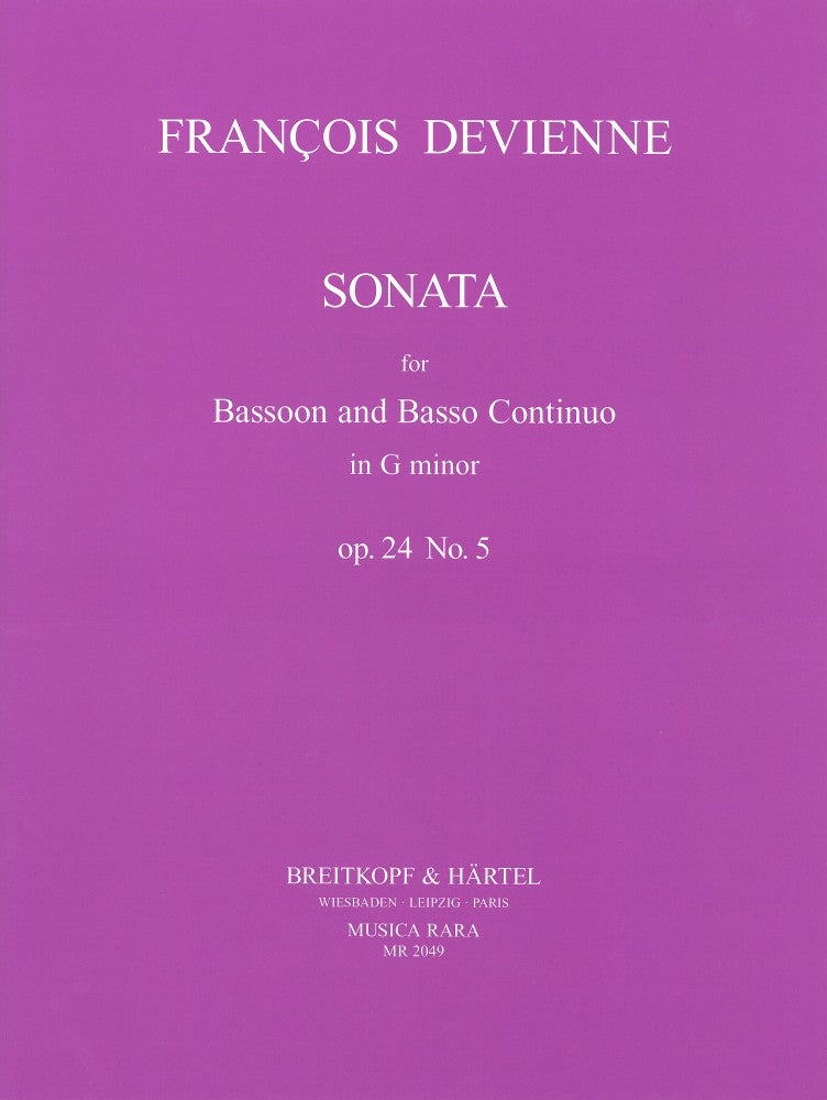 Devienne Sonata G min Bsn Op 24 No 5 EB