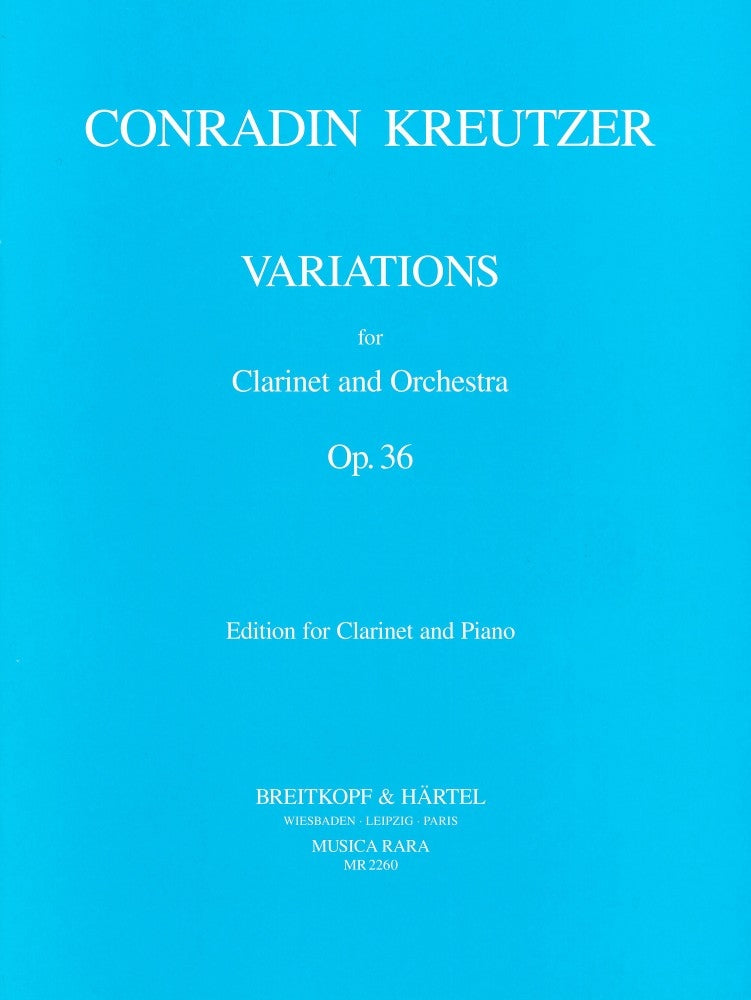 Kreutzer Variations op 36 Clt & Pno EB