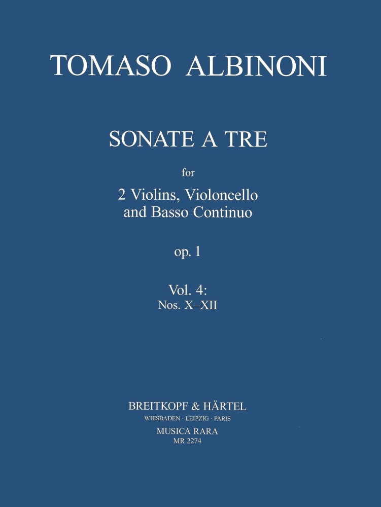 Albinoni Sonate A Tre For 2 Vlns Cello
