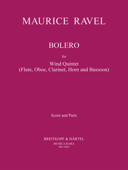 Ravel Bolero Wind 5tet Sc&Pts MR