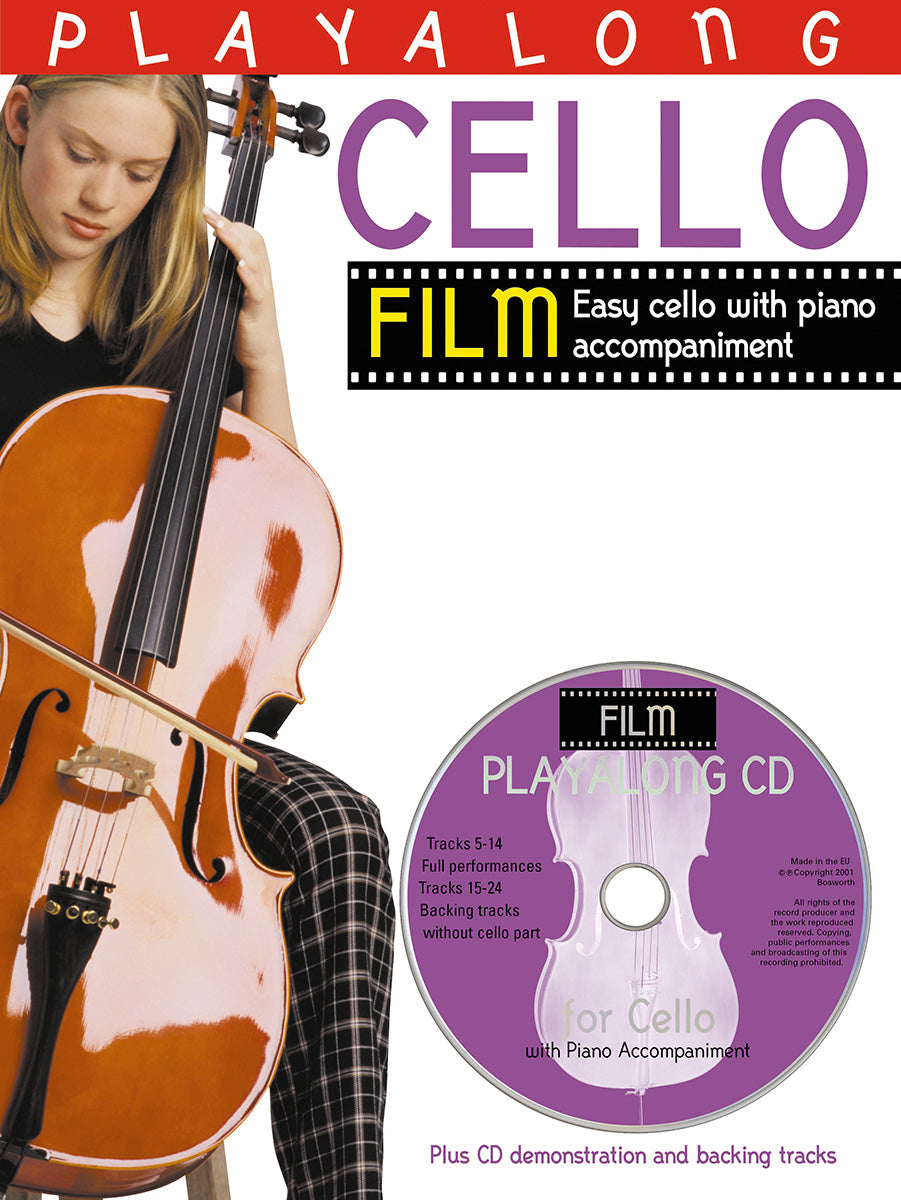 Playalong Cello Film Bk/Pno+CD BOE